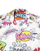 White Cartoon Print Cotton Men Pajama Set Sleepwear