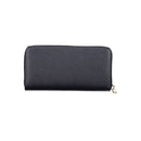 Blue Polyurethane Women Wallet