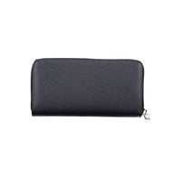 Blue Polyurethane Women Wallet