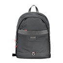 Black Polyester Men Backpack