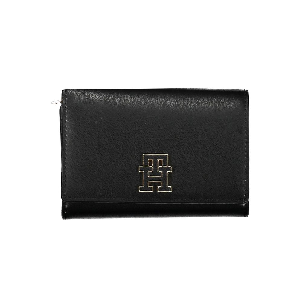Black Polyurethane Women Wallet