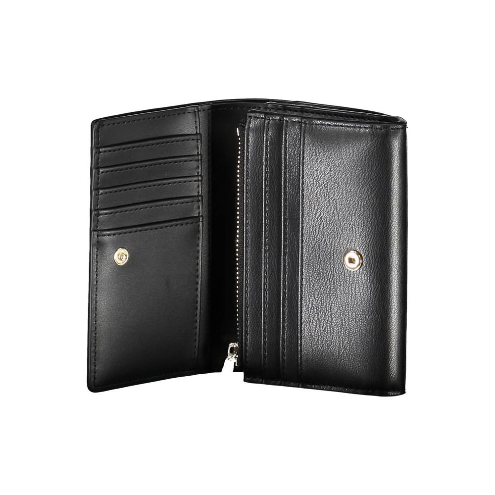 Black Polyurethane Women Wallet