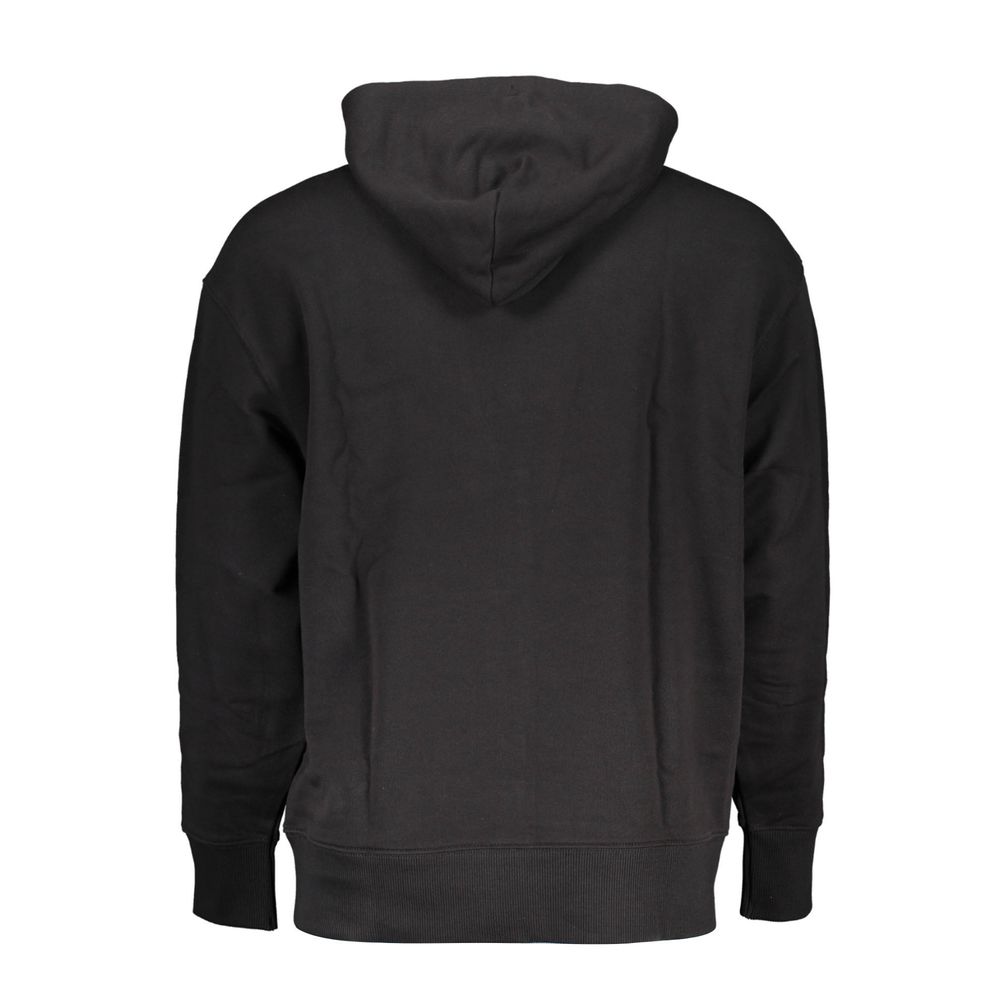 Black Cotton Men's Hoodie