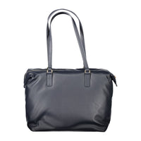 Blue Polyester Women Shoulder Bag