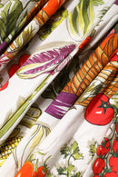 White Vegetables Sleeveless A-line Dress