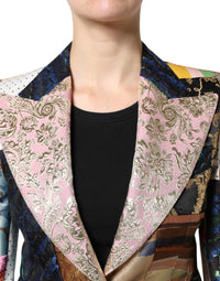 Multicolor Floral Patchwork Jacquard Jacket
