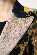 Multicolor Floral Patchwork Jacquard Jacket