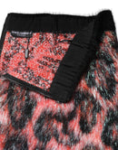 Multicolor Plush High Waist Mini Skirt