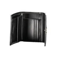 Black Polyurethane Women Wallet