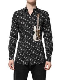 Black GOLD Instrument Embellished Shirt