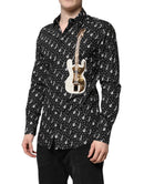 Black GOLD Instrument Embellished Shirt