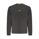 Black Cotton Men Sweatshirt