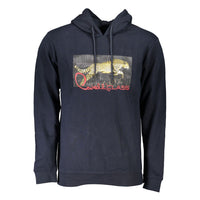 Blue Cotton Men Sweatshirt