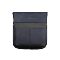 Blue Polyurethane Men's Shoulder Bag