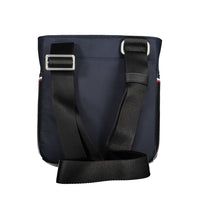 Blue Polyurethane Men's Shoulder Bag