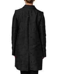 Black Single Breasted Trench Coat Jacket