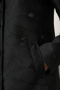 Black Single Breasted Trench Coat Jacket