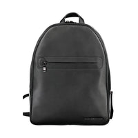 Nero Polyurethane Men Backpack