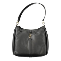 Black Polyester Women Shoulder Bag