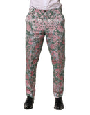 Multicolor Floral Jacquard Pants