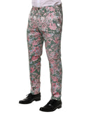 Multicolor Floral Jacquard Pants
