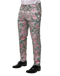 Multicolor Floral Jacquard Pants
