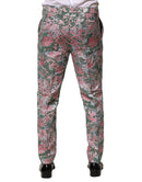 Multicolor Floral Jacquard Pants