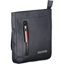 Navy Polyurethane Men's Shoulder Bag