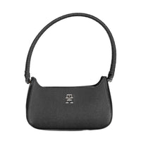 Black Polyurethane Women Handbag