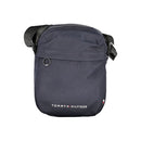 Blue Recycled Polyester Men Shoulder Bag