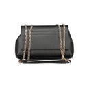 Black Polyurethane Women Handbag
