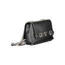 Black Polyurethane Women Handbag
