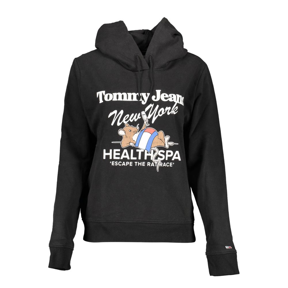 Black Cotton Women's Hoodie