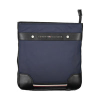 Blue Polyurethane Men's Shoulder Bag