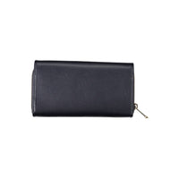 Blue Polyurethane Women Wallet