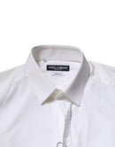 White Cotton GOLD Long Sleeves Formal Shirt