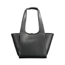 Black Polyurethane Women Handbag