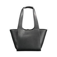 Black Polyurethane Women Handbag