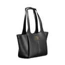 Black Polyurethane Women Handbag