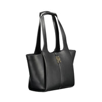 Black Polyurethane Women Handbag