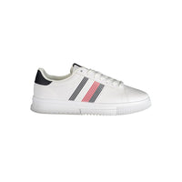 White Polyurethane Men Sneaker
