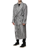 Multicolor Floral Robe Coat Wrap Jacket