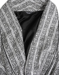 Multicolor Floral Robe Coat Wrap Jacket