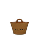 Brown Cotton Shoulder Bag