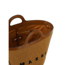 Brown Cotton Shoulder Bag