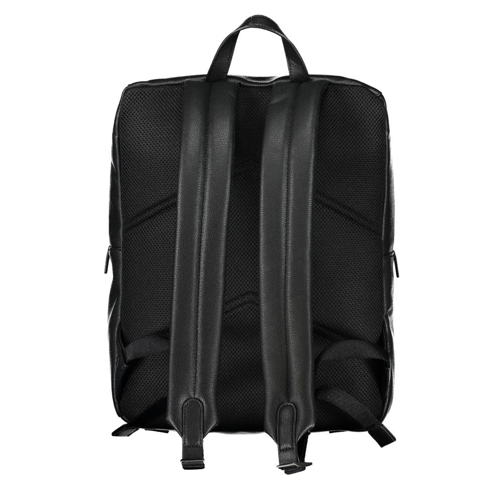 Nero Polyester Men Backpack