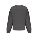 Black Cotton Women Sweatshirt
