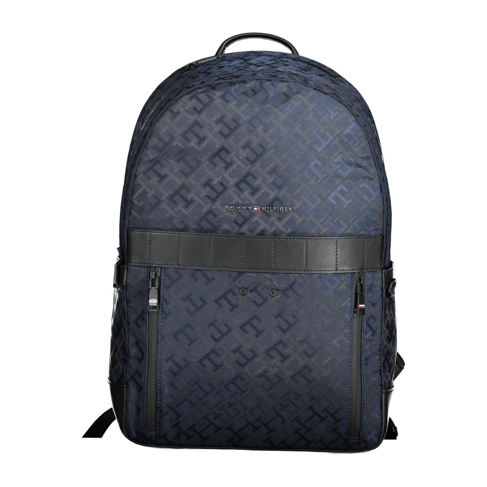 Blue Polyester Mens Backpack