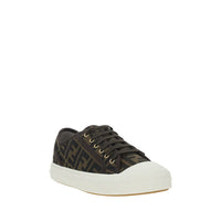 Brown Polyamide Low Top Sneakers