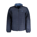 Blu Polyester Men's Jacket
